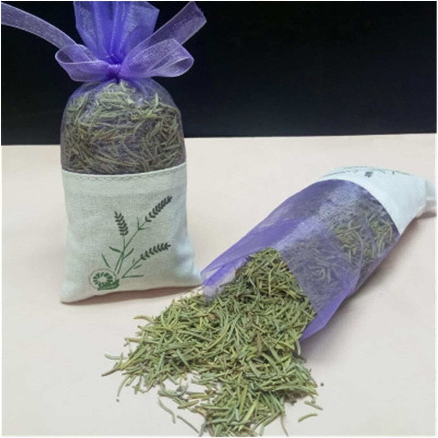 Linyuex Dried FlowersNatural Lavender Bud Dry Flower Sachet Bag Car
