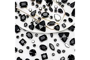 104 PCS Black Rhinestones Mixed Shapes