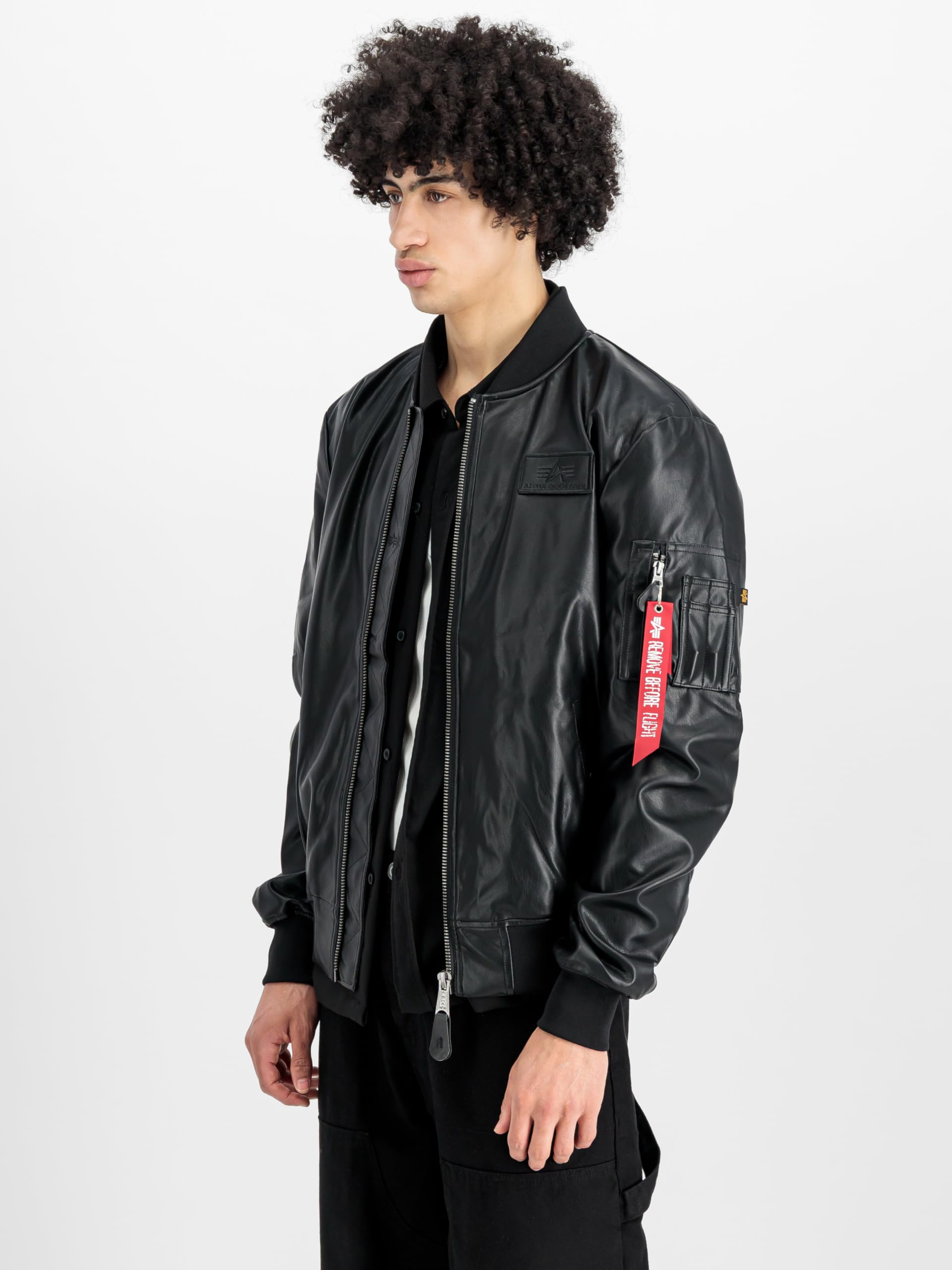 ALPHA INDUSTRIES Płaszcz Mężczyźni Alpha Industries Wegańska kurtka skórzana MA-1 VF dla mężczyzn (1 w zestawie)