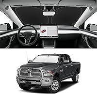 Vista 90 de Parasol de parabrisas de ajuste personalizado para Nissan Titan 2017-2024, bloquea los rayos UV y el calor, parasol de ventana delantera, fácil