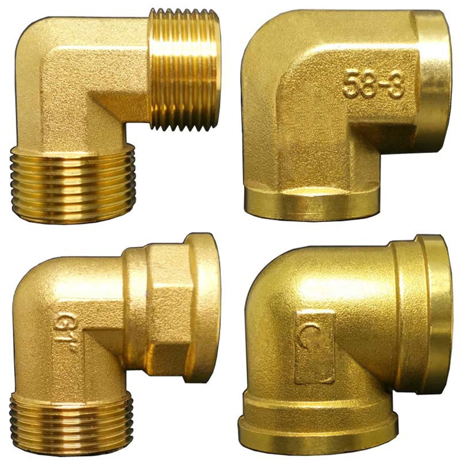 Raccord de tuyau coude laiton 90 anti-fuite male femelle pour circuits eau et cuivre