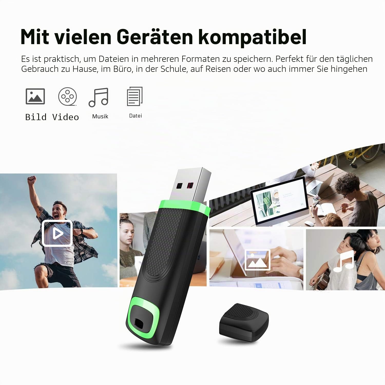 Vansuny USB 3.0 Speicherstick 32GB Flash Laufwerk mit LED-Anzeige 5 Stück