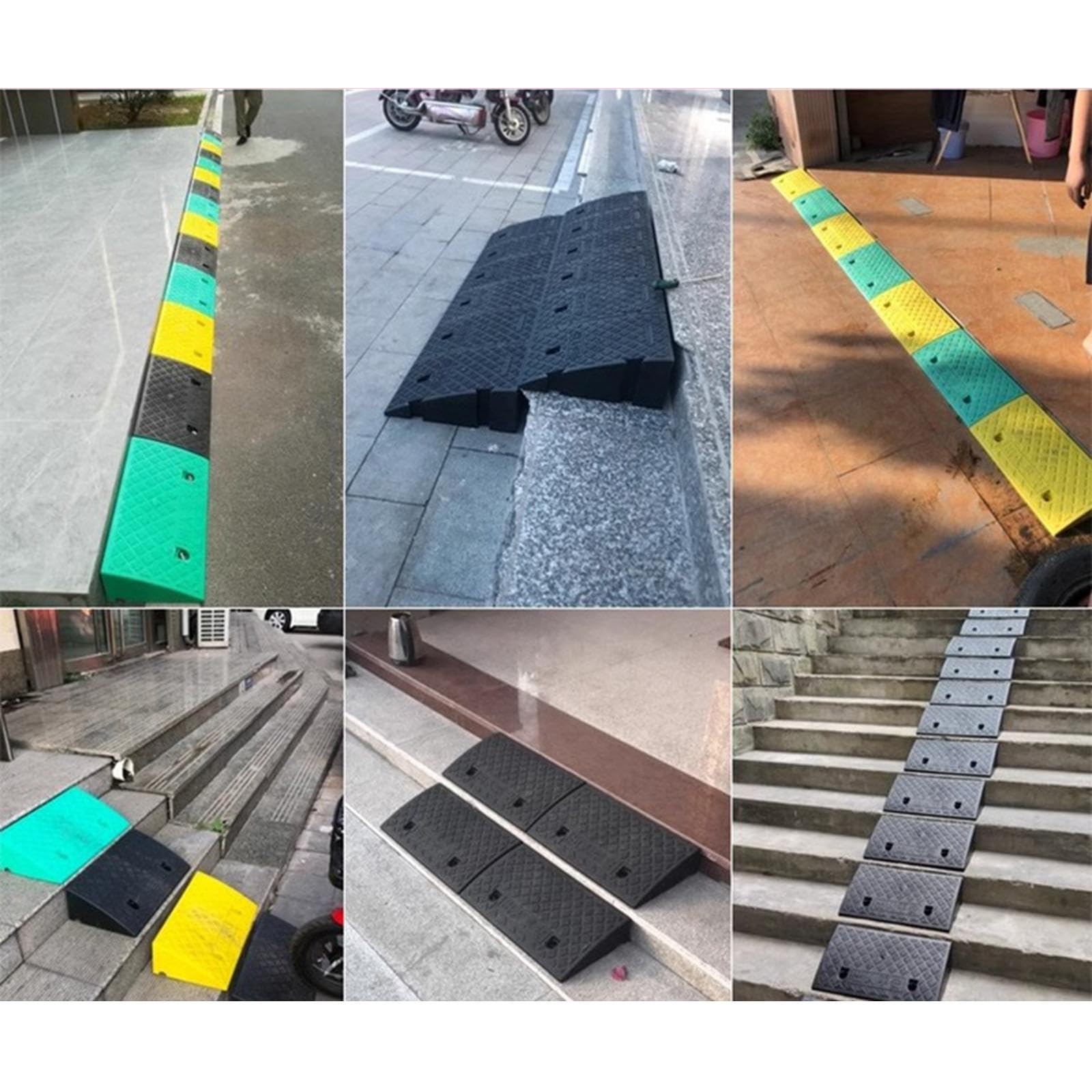 Rampa de Acceso para: Accesorios Ligeros Y Fáciles de Usar. Rampa Amarilla de Alta Visibilidad para Carretillas, Cortacéspedes, Coches Y Entradas, 19 cm