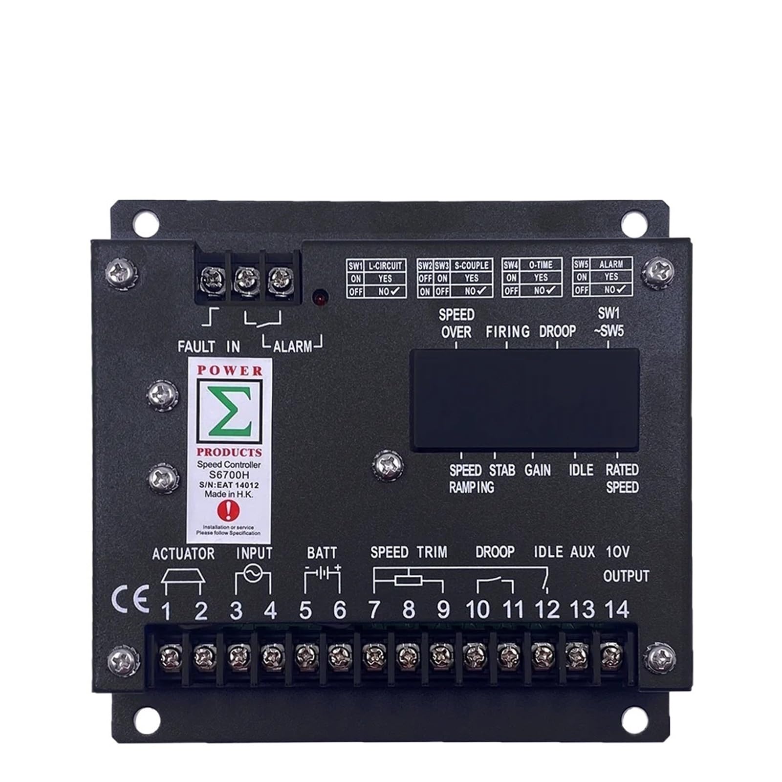 S6700H Generator Engine Speed Controller Governor Panel Power Parts 1Pcs