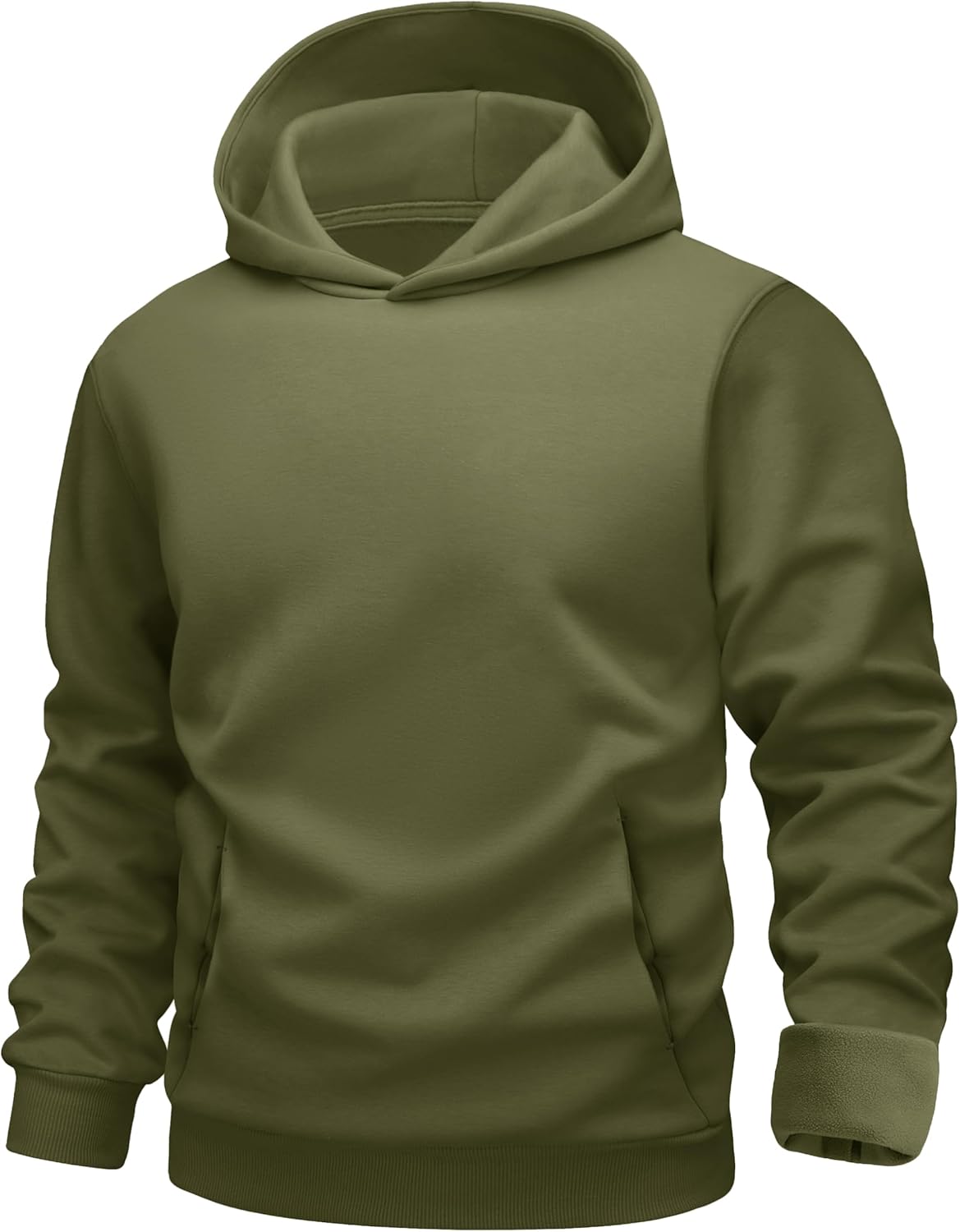 MAGCOMSEN Mens Hoodies Fashion Casual Athletic Hoody Pullover Fleece Lined Simple Soft Sweatshirts with Kangaroo Pocket