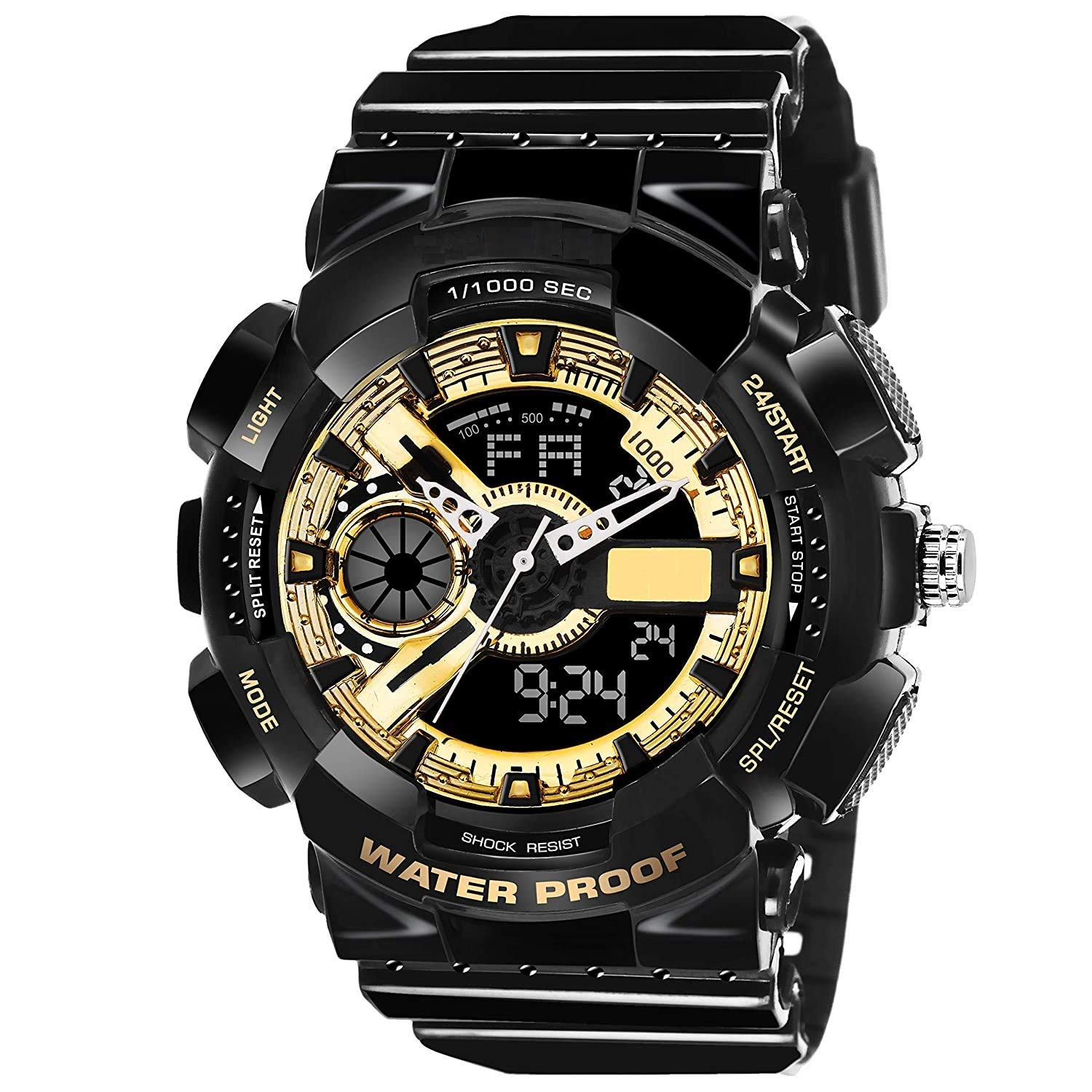 Raizada 1GS Digital Watch for Men - Fashion Luxury Casual Analogue Digital Multifunction Black Dial White Synthetic Strap Latest Mens Sports Watch Analog-Digital Watch - for Men (B08CM4SJS8) Amazon Price History, Amazon Price Tracker