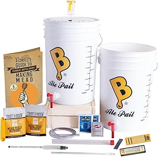 Craft A Brew - 5 Gallon Mead Kit - Easy for Beginners - At Home Mead Making Kit - Includes Ingredients & Reusable Equipment - Brew Semi-Dry Honey Wine - Makes up to 4 5-gal Batches