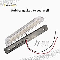 Vista 5 de Partsam 4 tiras de luz blanca de 6 pulgadas con 12 luces LED para barcos, barra de luz marina, remolque, camión, caravana, caravanas, luces LED