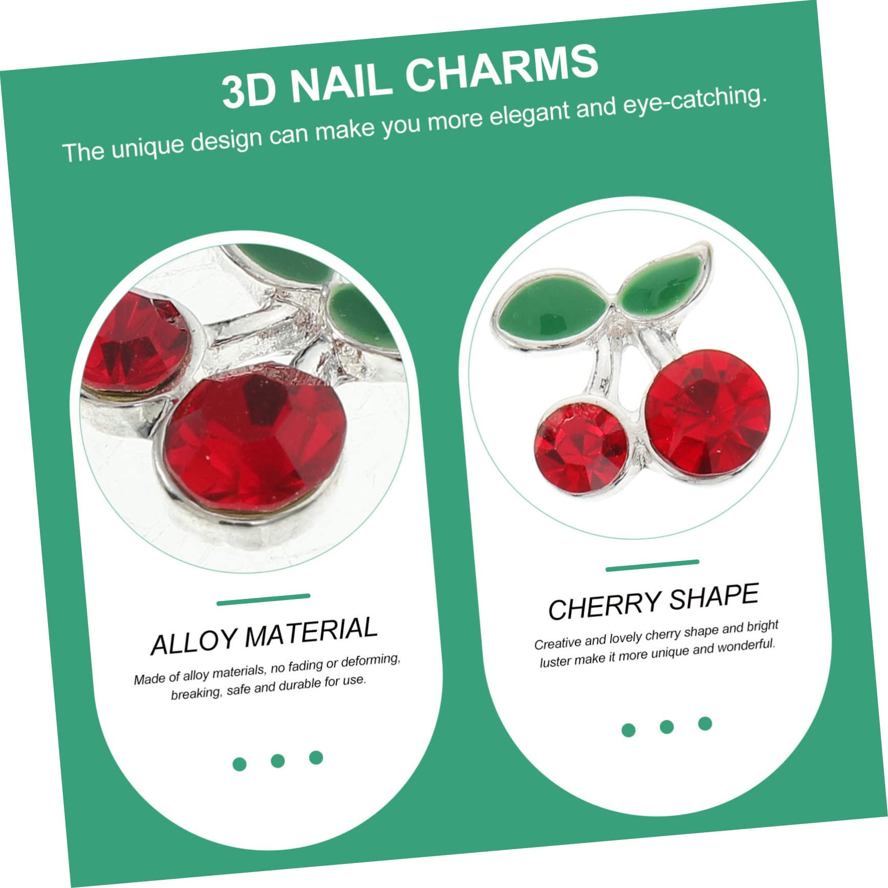 Healeved 180pezzi Ciondoli Unghie Forma Di Per Decorazioni Nail Art Charms Per Manicure Elegante e Creativo Per Feste e Occasioni Speciali