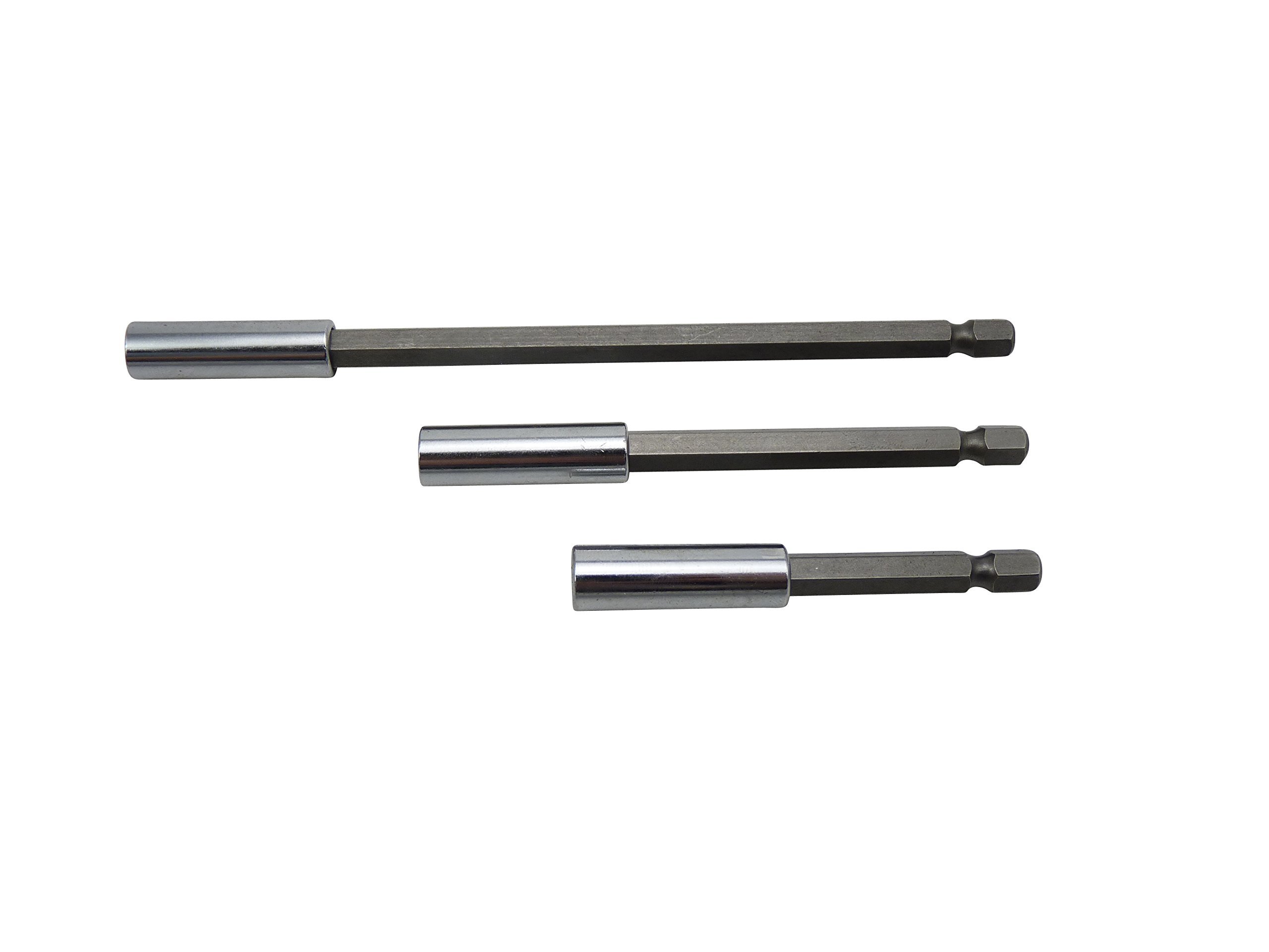 US PRO Tools 3pc Magnetic Screwdriver Hex Adaptor Power Bit Holder Extension Set B1491