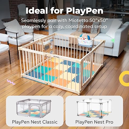 Vista 85 de MioTetto Alfombra de juegos para bebés de espuma suave no tóxica, tapete de juegos para niños y niñas, alfombrilla con rompecabezas de 36/16 piezas