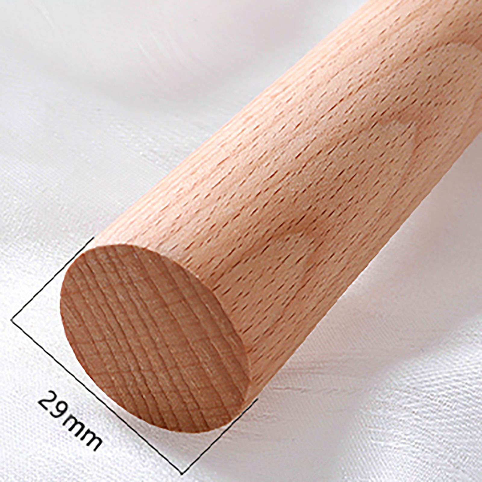 Tringle à rideaux en bois de 29 mm avec 2 supports – Tringle courte moderne de 100 cm pour décoration d'intérieur, sans anneaux, parfaite pour les traitements de fenêtre élégants