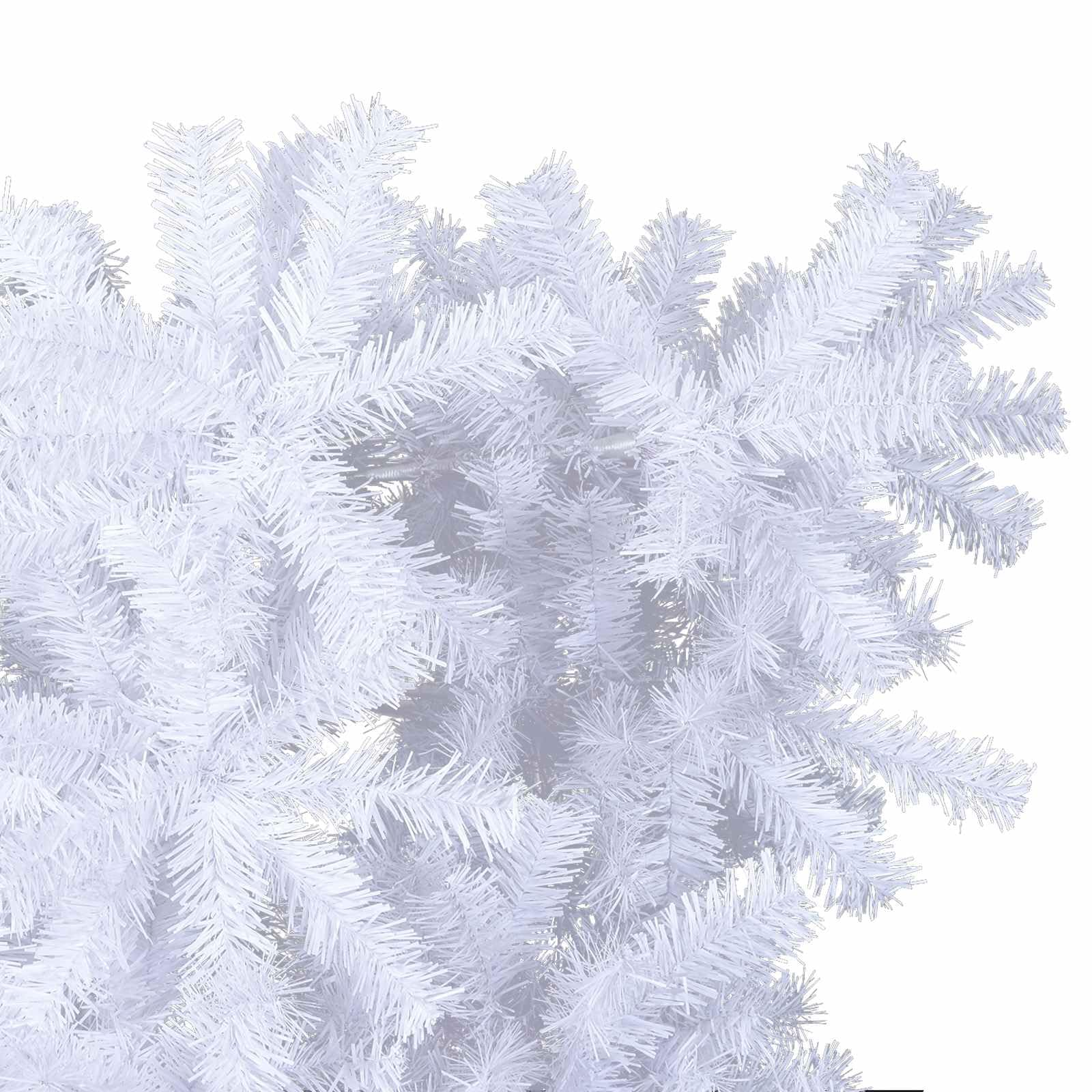 Künstlicher Weihnachtsbaum Weiß 120 cm aus PVC und Stahl mit 230 Spitzen, LED-Lichterkette, Ständer, geeignet für Wohnzimmer, Balkon, Terrasse, Festdeko und Innenbereich