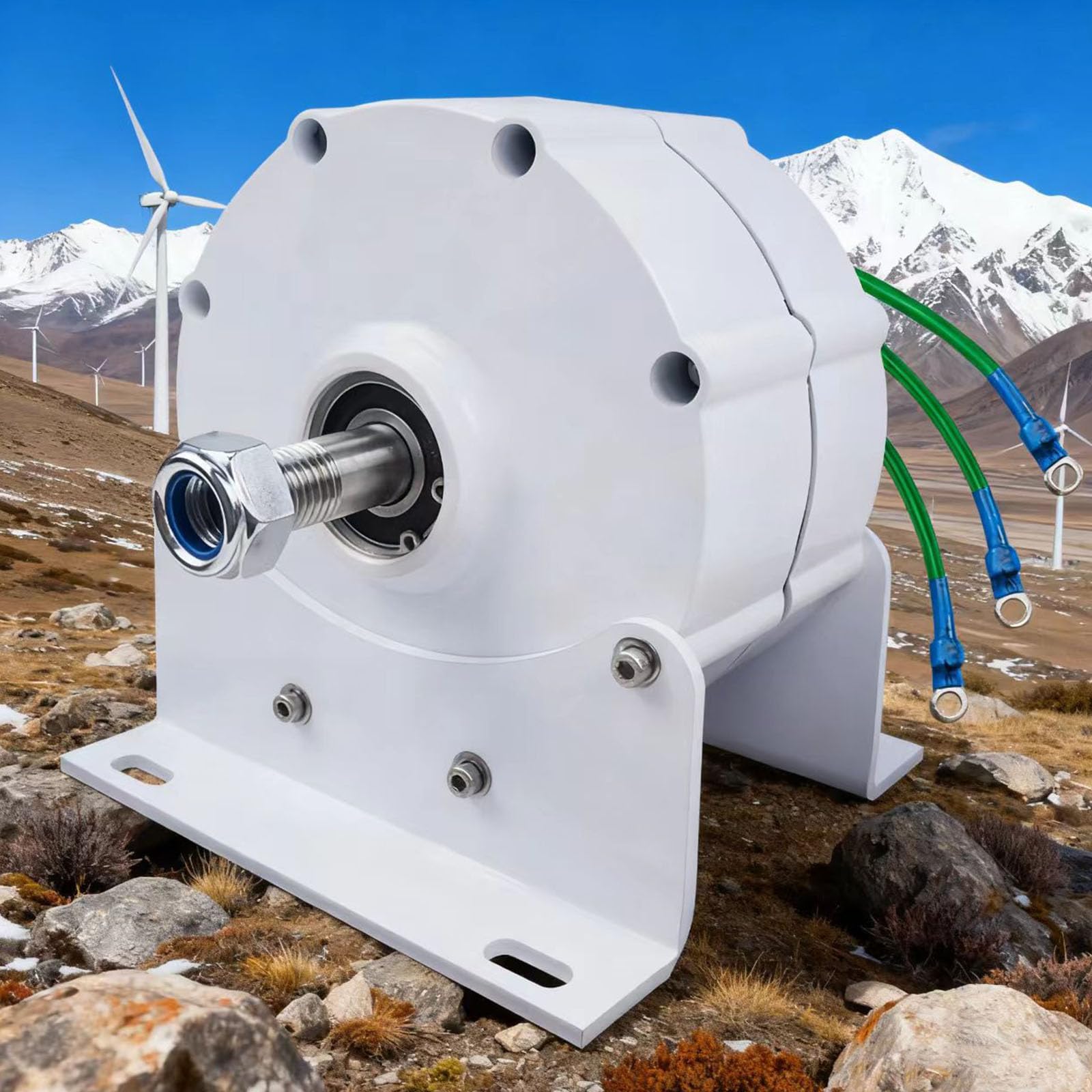 HYZHANHONG Generator Low Speed 5000W-8000W 12V 24V48V220V 3 Phase Gearless Permanent Magnet AC Alternators for Wind Turbine Water Turbine,48V,48v