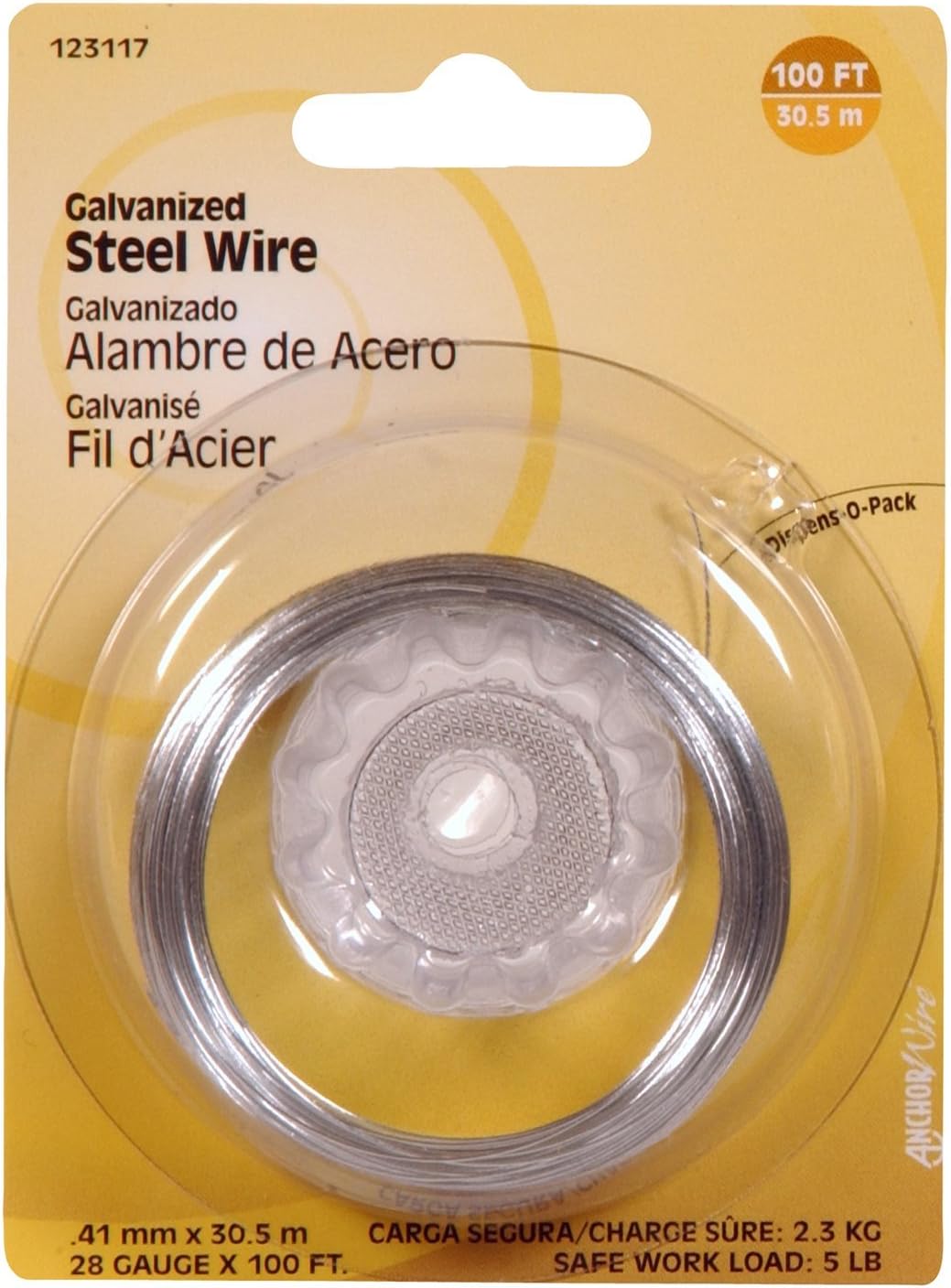 The Hillman Group 123117 28 Gauge Galvanized Display Package, 100-Feet, 1-Pack