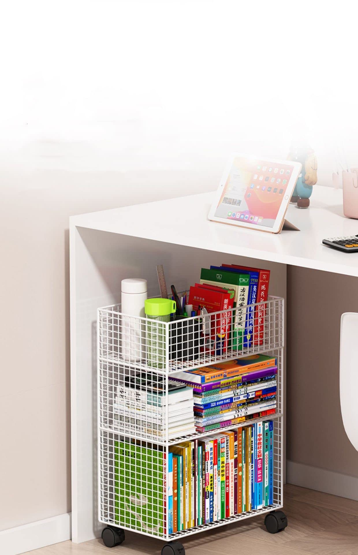 Amazon.co.jp: 書類棚 大容量 教科書収納棚 本棚 キャスター付き