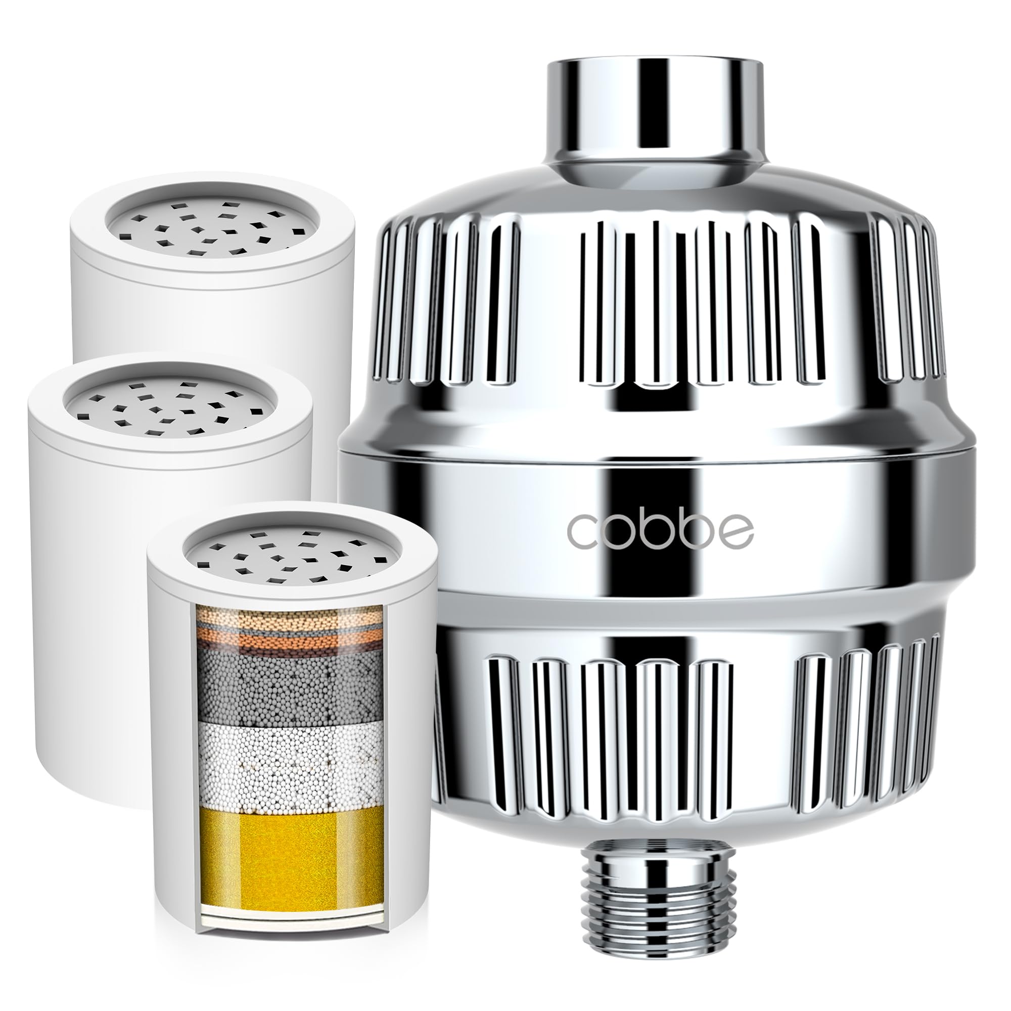 Filtre de douche haute performance Cobbe avec 2 cartouches incluses