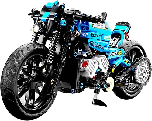 CAEROKEERL Juego de juguetes de bloques de construcción de motocicleta, 469 piezas, modelo MOC, adecuado para 8, 9, 10, 11 niños mayores de 12 años