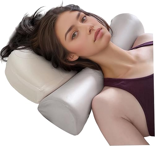 Miniatura 4 de Almohada cervical cervical para aliviar el dolor, almohada ergonómica para dormir de lado con contorno para soporte de cabeza, cuello, hombros,
