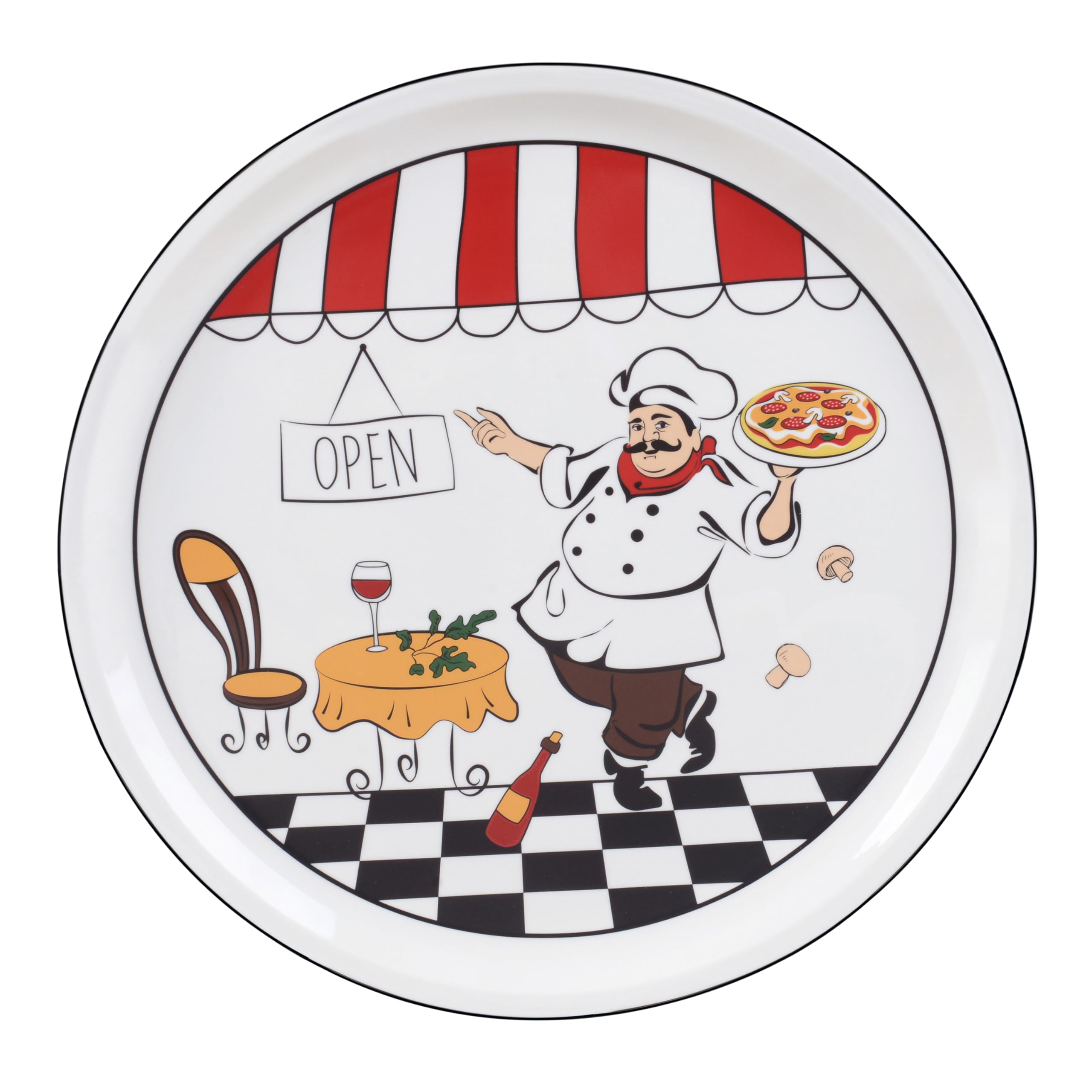 Lorren Home Trends Matte Marble Pattern Dinnerware Set, 12 Piece Service For 4, Microwave And Dishwasher Safe P 1258 - View #12