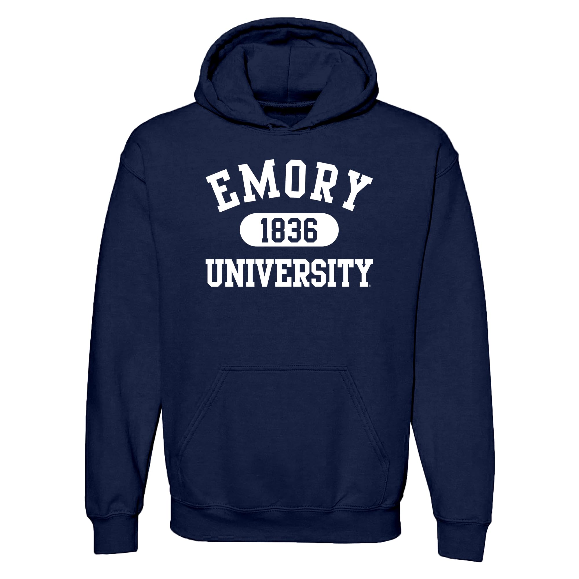 UGP Campus Apparel NCAA Officially licensed College - University Team Color Arch Logo Hoodie, Emory Eagles Navy, S โ image 1