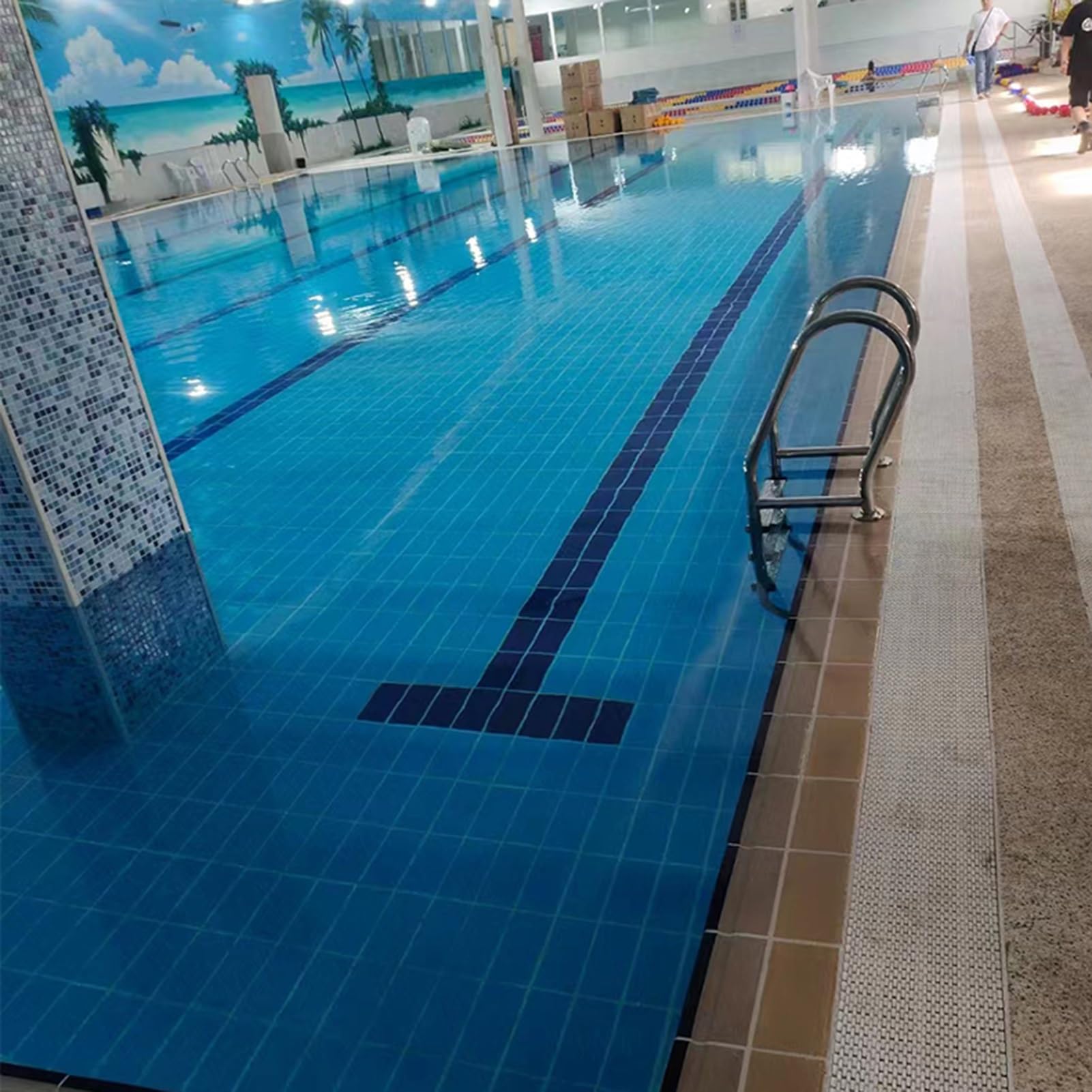 Griglia di Troppo Pieno per Piscina - Griglia di Scarico in plastica per Bordo Piscina e scarichi del Bagno, 25 cm x 100 cm - Accessori di Supporto per Piscine Tial