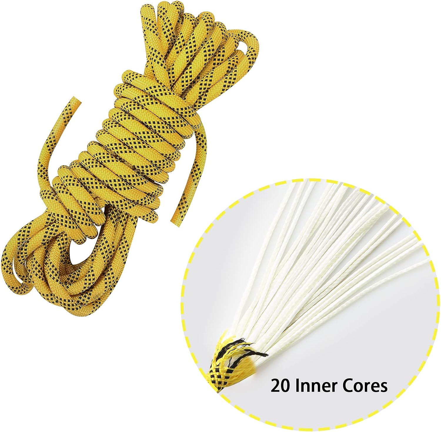 AOLEBA 10.5 mm Static Outdoor Climbing Rope 10M(32ft) 20M(64ft) 30M(96ft) Rock Climbing Rope, Escape Rope Ice Climbing Equipment Fire Rescue Parachute Rope : Sports & Outdoors