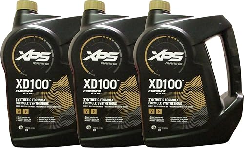 Johnson Evinrude/OMC XPS Marine XD100 - Paquete de 3 galones de aceite, 779711, 0779711, 0764357