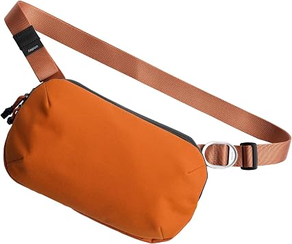 orbitkey Urban Sling Mini Compact Crossbody Bag with Adjustable Strap & Quick Access Pockets Lightweight Everyday Carry Sling for Travel, Work, Gym & Outdoor Adventures Terracotta