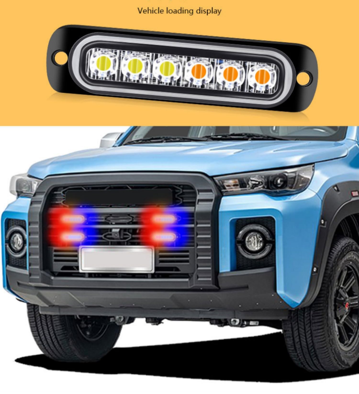 6 Luci Stroboscopiche LED Emergenza - Luci Lampeggianti Per Auto, Camion, Veicoli | Bianco/Rosso 12-24V - Foto 6