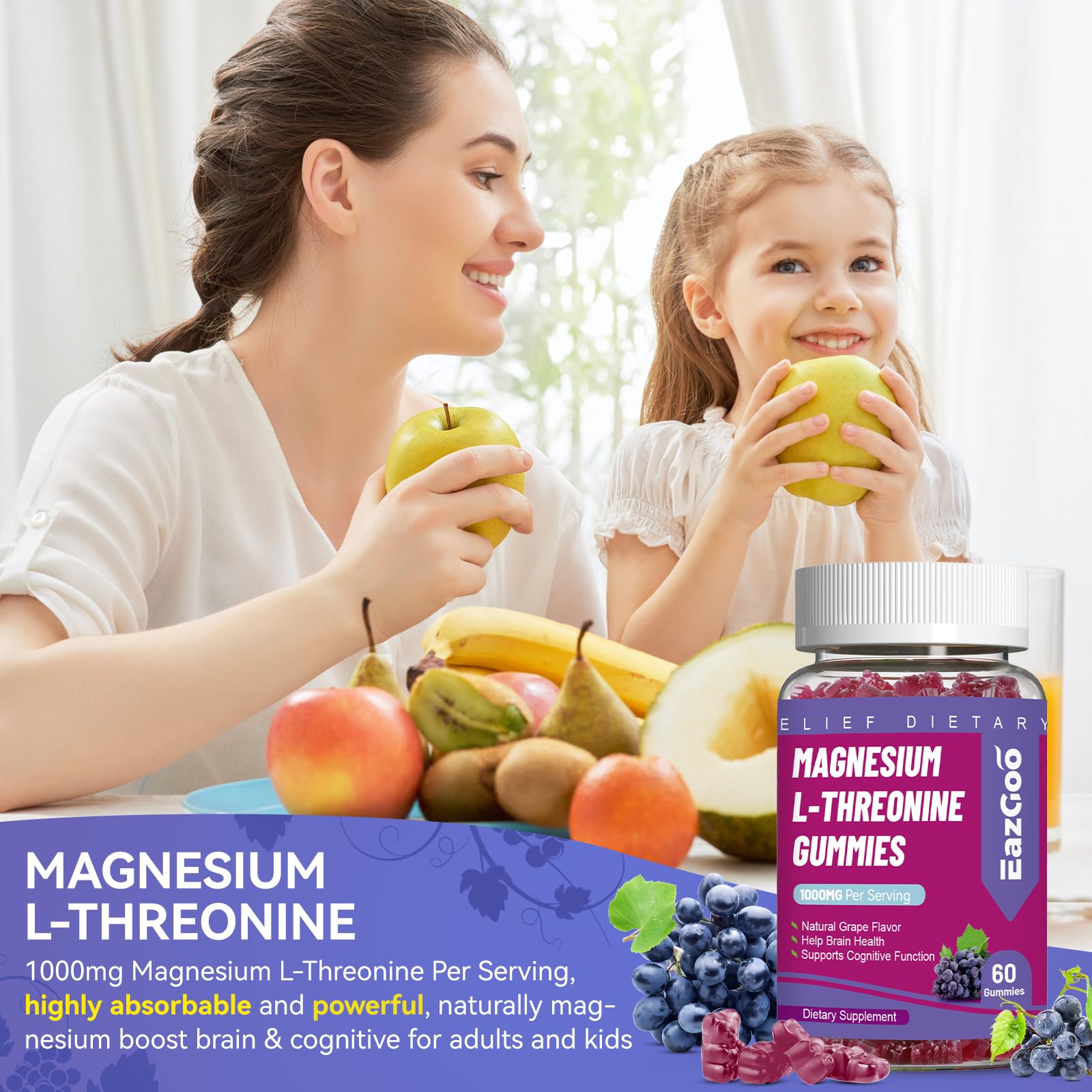 Magnesium Threonine Gummies 1000mg, Magnesium Gummies for Adults — Amazon image 6