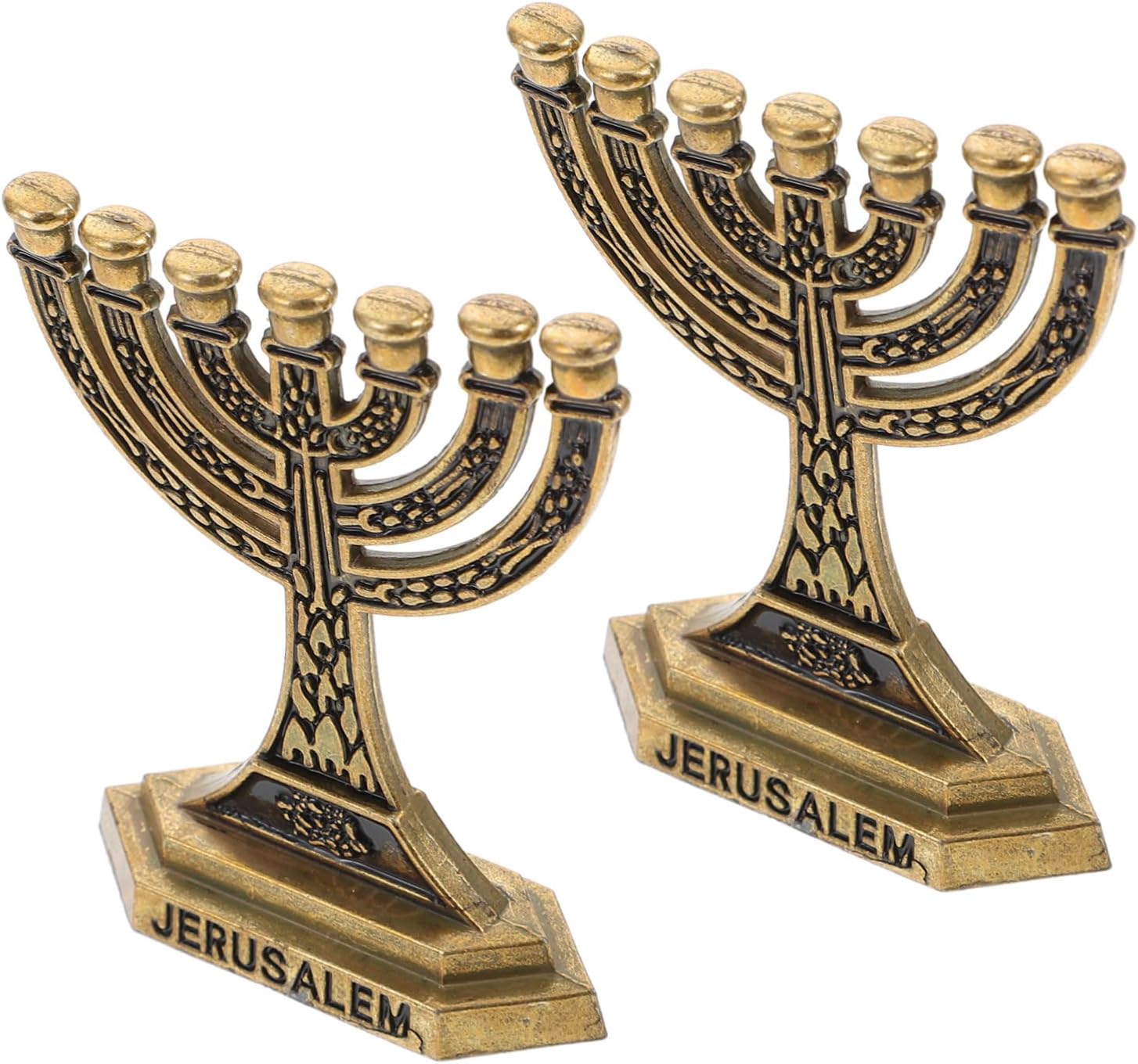 Amazon｜RORPOIR 2個 七穴燭台飾り ダビデの星キャンドルホルダー イスラエルの12部族本枝の燭台 エルサレムキャンドル ユダヤ人