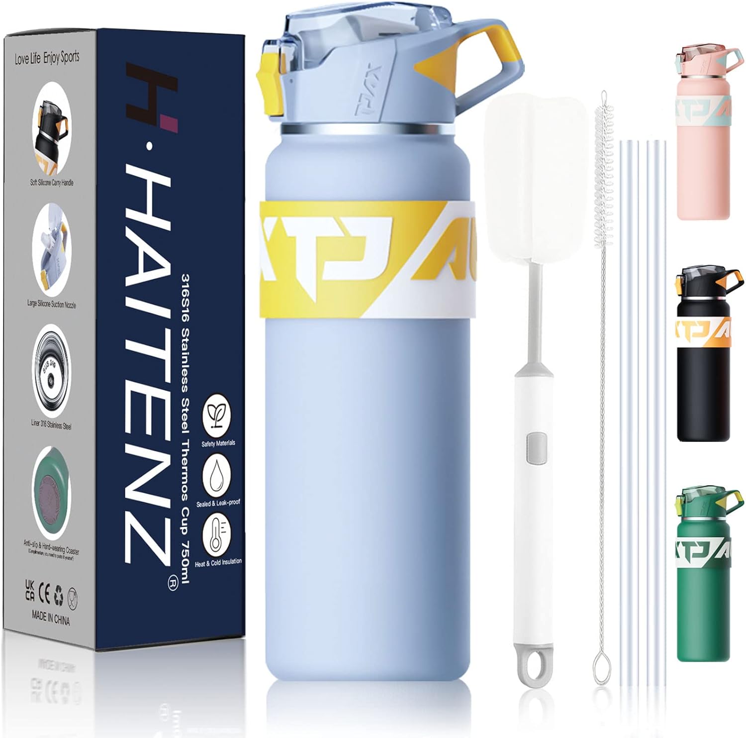 HAITENZ Stainless Steel Water Bottle 750ml Grey Buy Online at Best