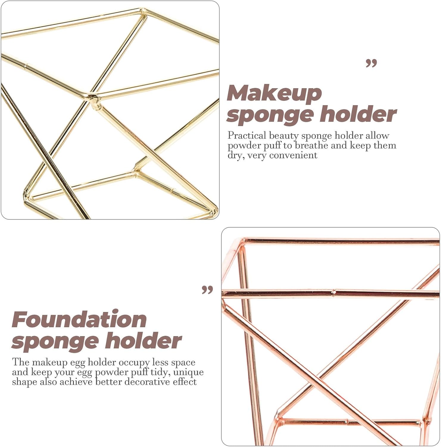 Makeup Sponge Holders Drying Racks 4pcs Beauty Sponge Holder Portable Carbon Steel Powder Puff Container with Unique Shape for Travel and Cosmetics Store image 3
