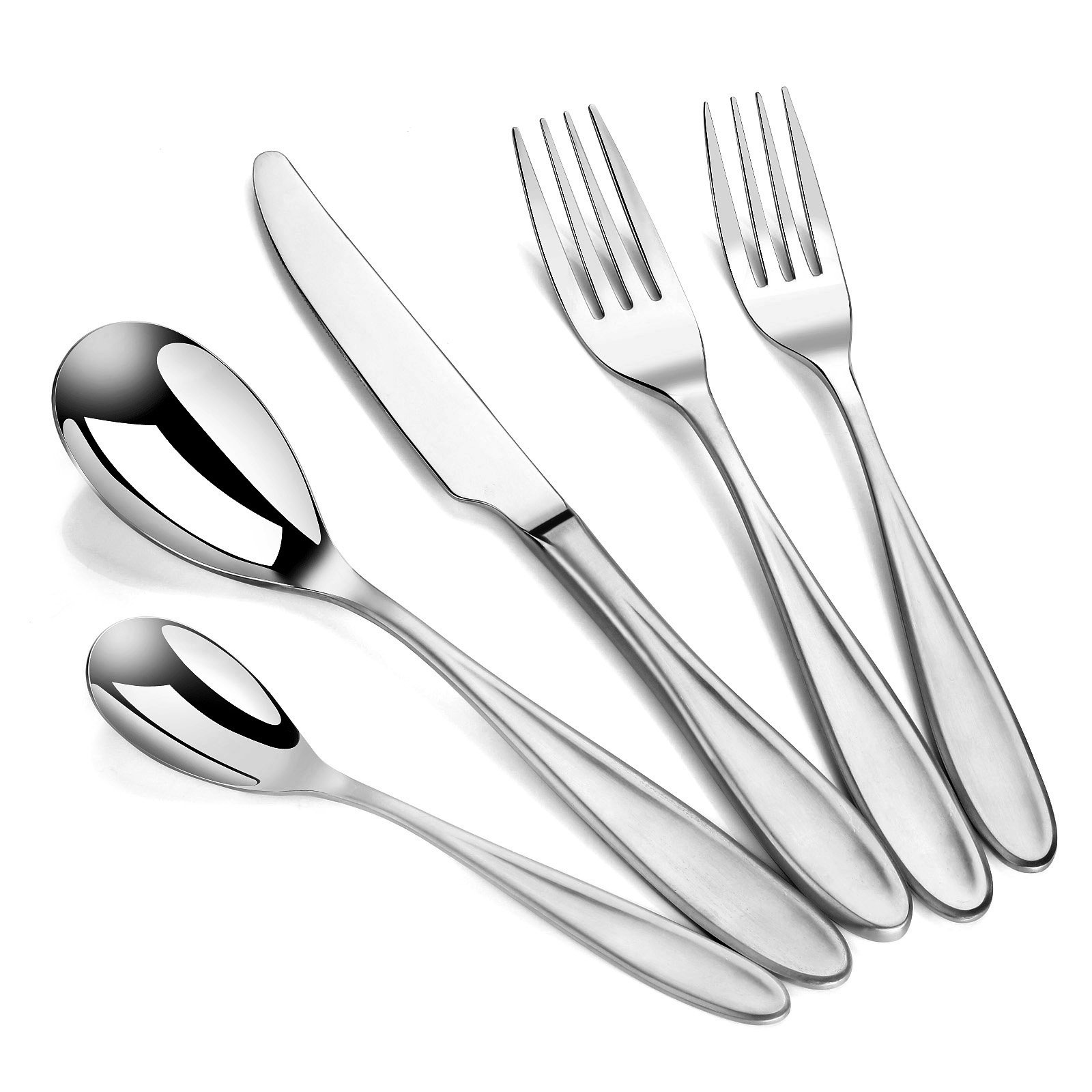 Sheng Yi 20-Piece Flatware Set, 18/10 Stainless Steel, Mirror Polished Luxury Design, Restaurant & Hotel Quality, Cutlery Service for 4