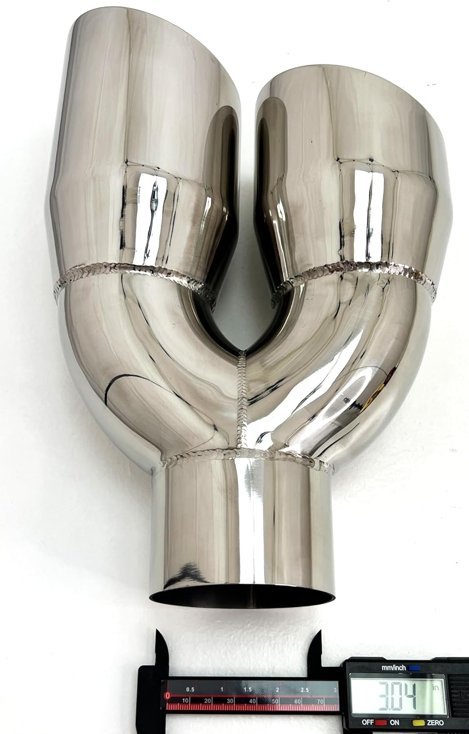 Exhaust Tip 3.00" Inlet 4.00" Outlet 12.00" long WDWDS304012-300-SS Dual Round Slant Quad Style Polished 304 Stainless Wesdon Exhaust Tip