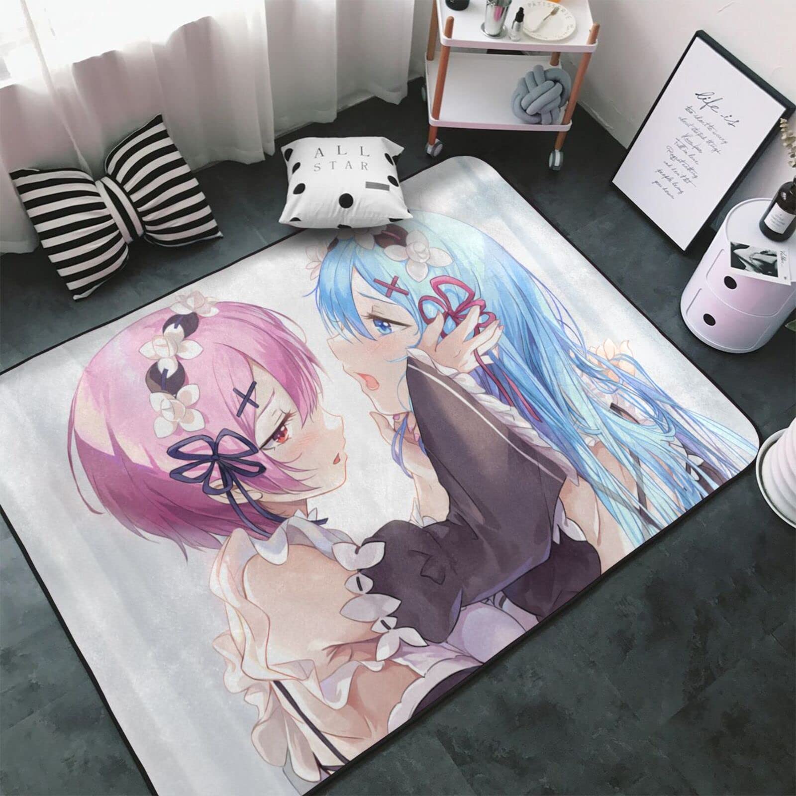 ラム キャラクターマット Amazon.co.jp: ラグ カーペット ラグマット Re Zero リゼロ 異世界