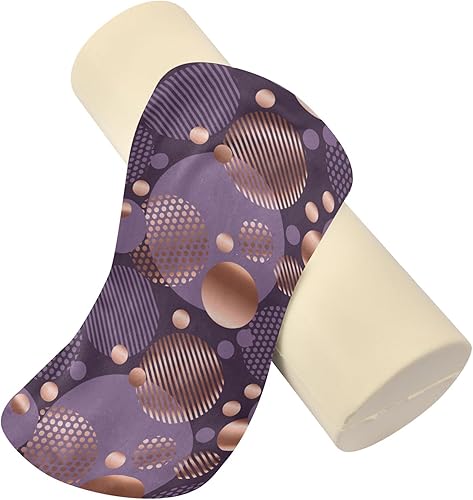 Miniatura 4 de Purple Holographic Bed Bolster Pillow Bedding Neck Roll Pillow Outdoor Round Pillows for Lumbar Support Pillow Sleep Memory Foam Cylinder