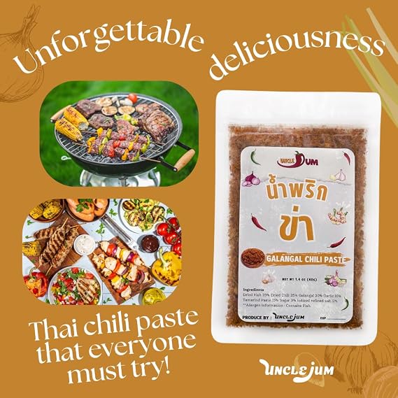 Nam Prink Kha Thailand northern chili flake Thai Galangal Chili Paste, Ready to Eat with Rice, No Cooking Required (40 grams)