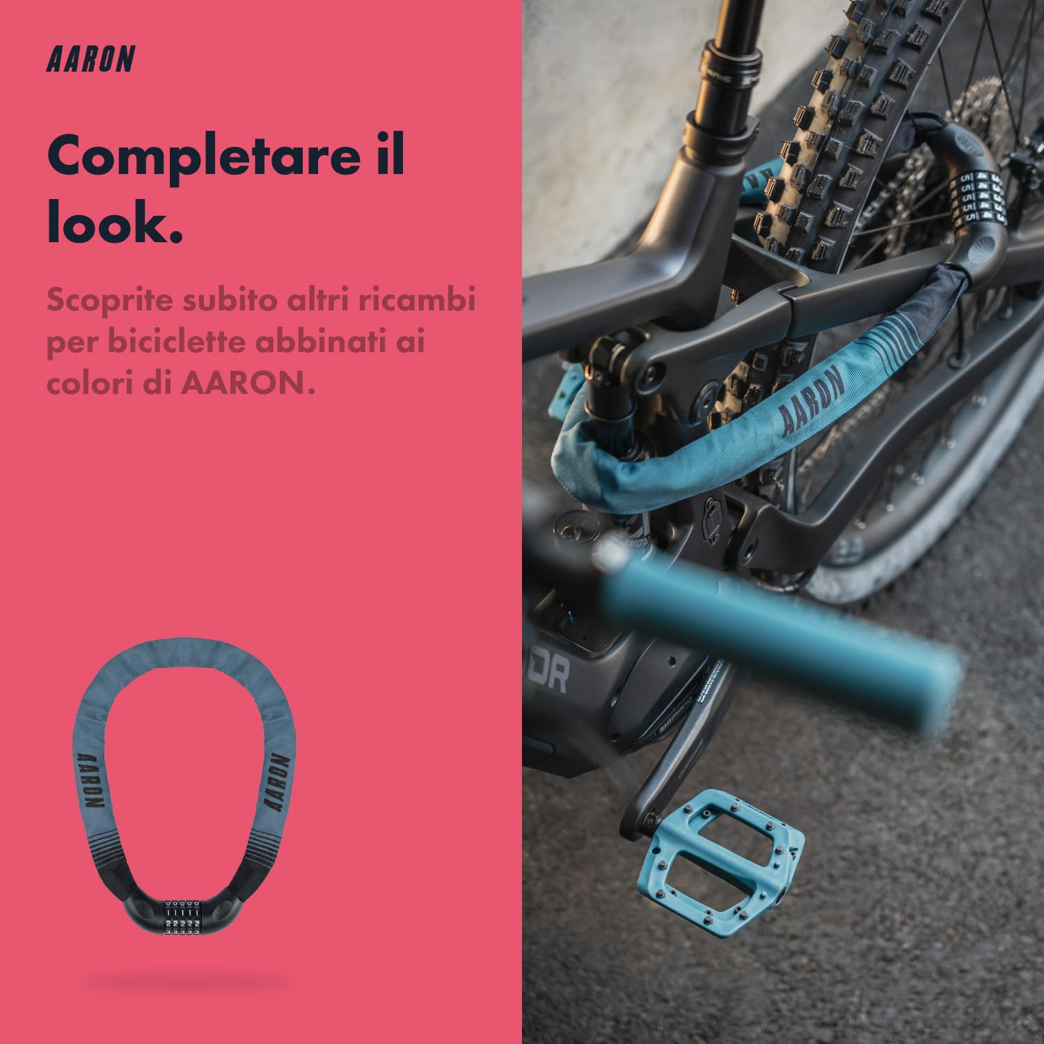 AARON Dirt MTB Pedali in fibra di nylon ultraleggera con cuscinetto a sfera industriale sigillato – antiscivolo grazie a 8 perni intercambiabili – Piattaforma per bici da dirtbike, e-bike, downhill,