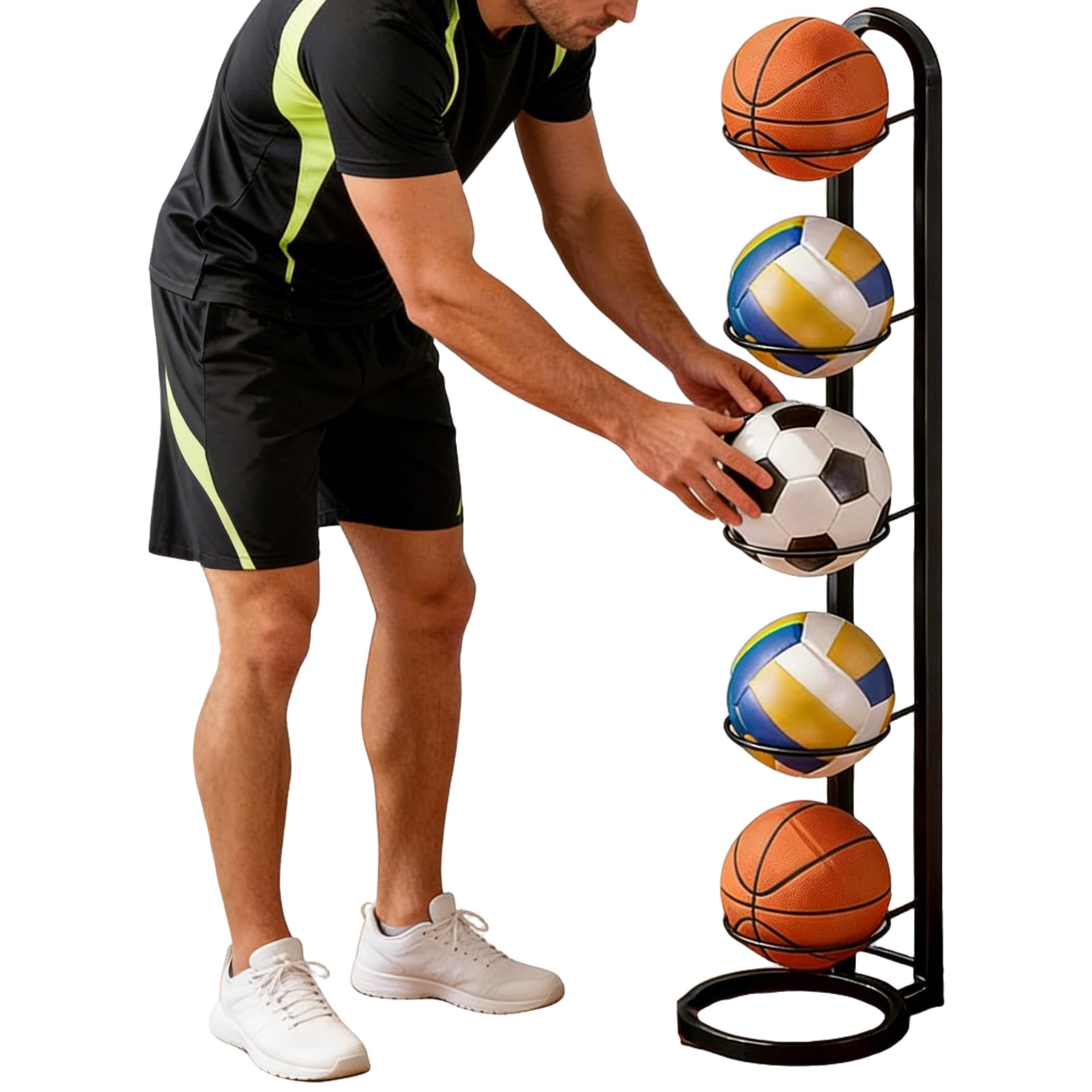 Organiseur d'équipements sportifs vertical pour un garage ordonné
