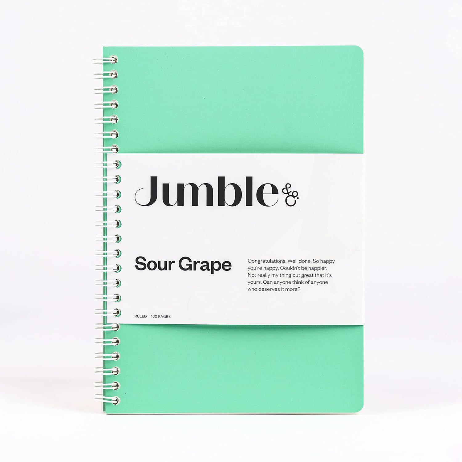 Jumble & Co Convo A5 Wiro Bound Ruled Notebook - Sour Grape Teal