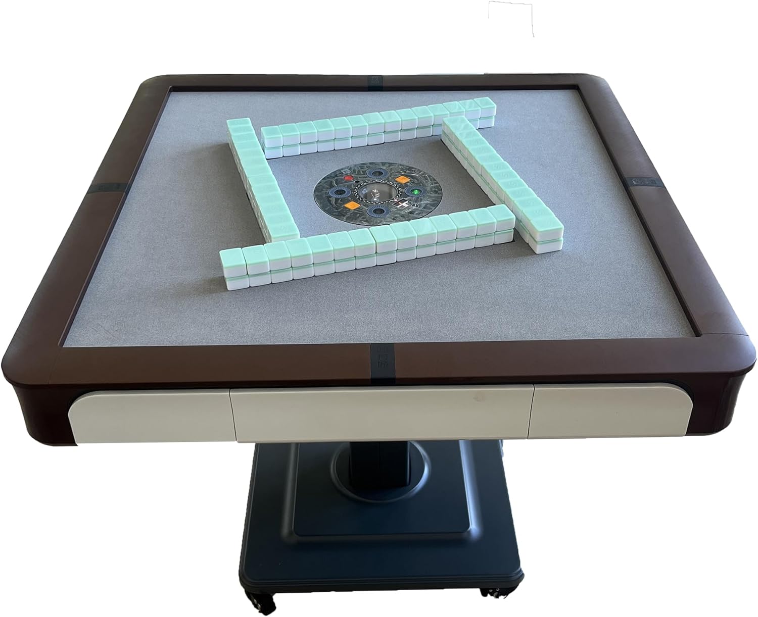 Sifang City T650 42mm Automatic Mahjong Table, Premium Super Low Noise Mahjong Table with Built in Table Cover, Heat Dry and Sanitizing Function (Black)