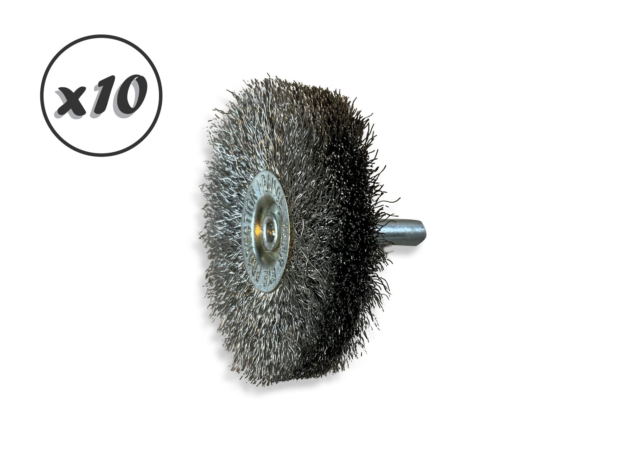 Kibros Lot 10 brosses circulaires tige Ø 60 mm inox souple 12 mm