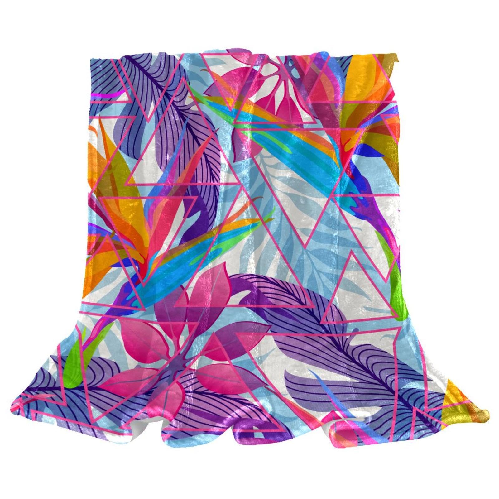 Couverture polaire feuilles tropicales pour créer un véritable cocon de douceur chaleureuse