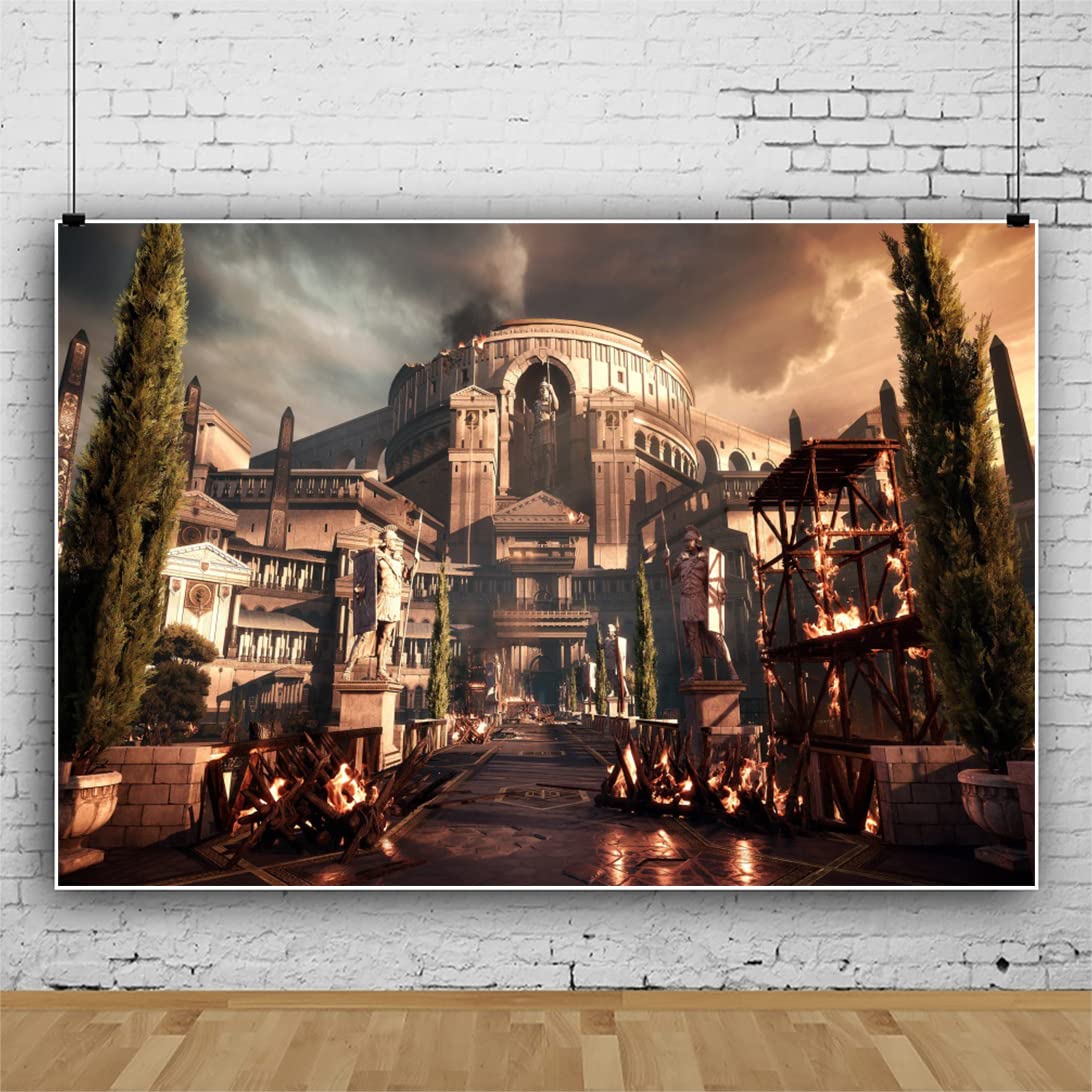 Classic Size Tie 5x3ft Rome Colosseum Backdrop - Ancient Roman Coliseum ...