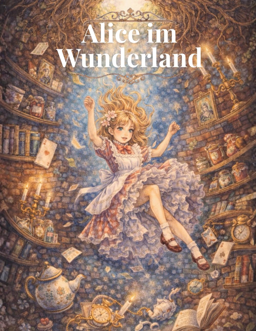 Alice im Wunderland: Neu illustrierte Jubiläumsausgabe – Der zeitlose Klassiker mit modernen Kunstwerken von Olga Guk (Kleine Wunderwelten)