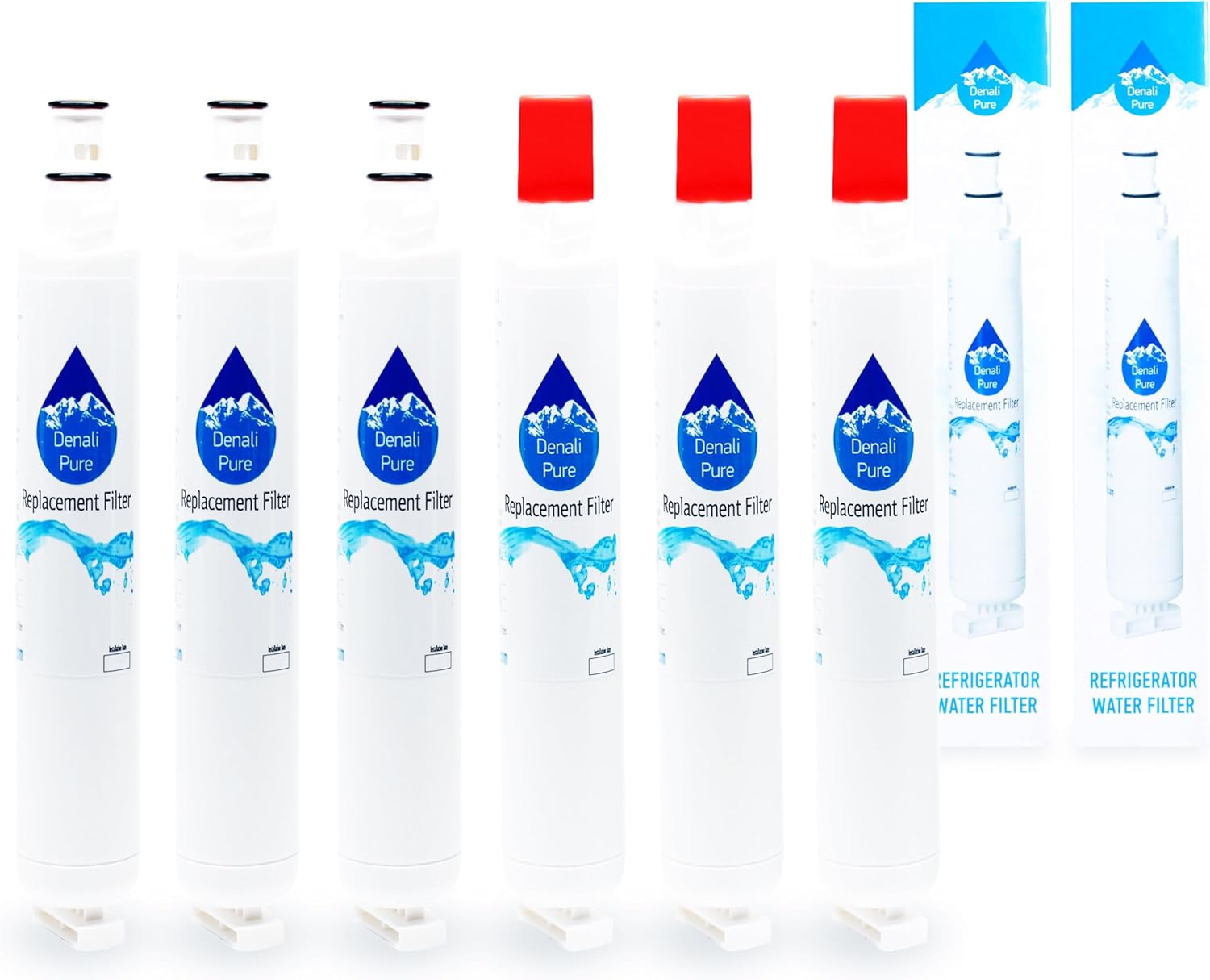 6-Pack Replacement for KitchenAid KTRA22EMSS00 Refrigerator Water Filter - Compatible with KitchenAid 4396701 Fridge Water Filter Cartridge