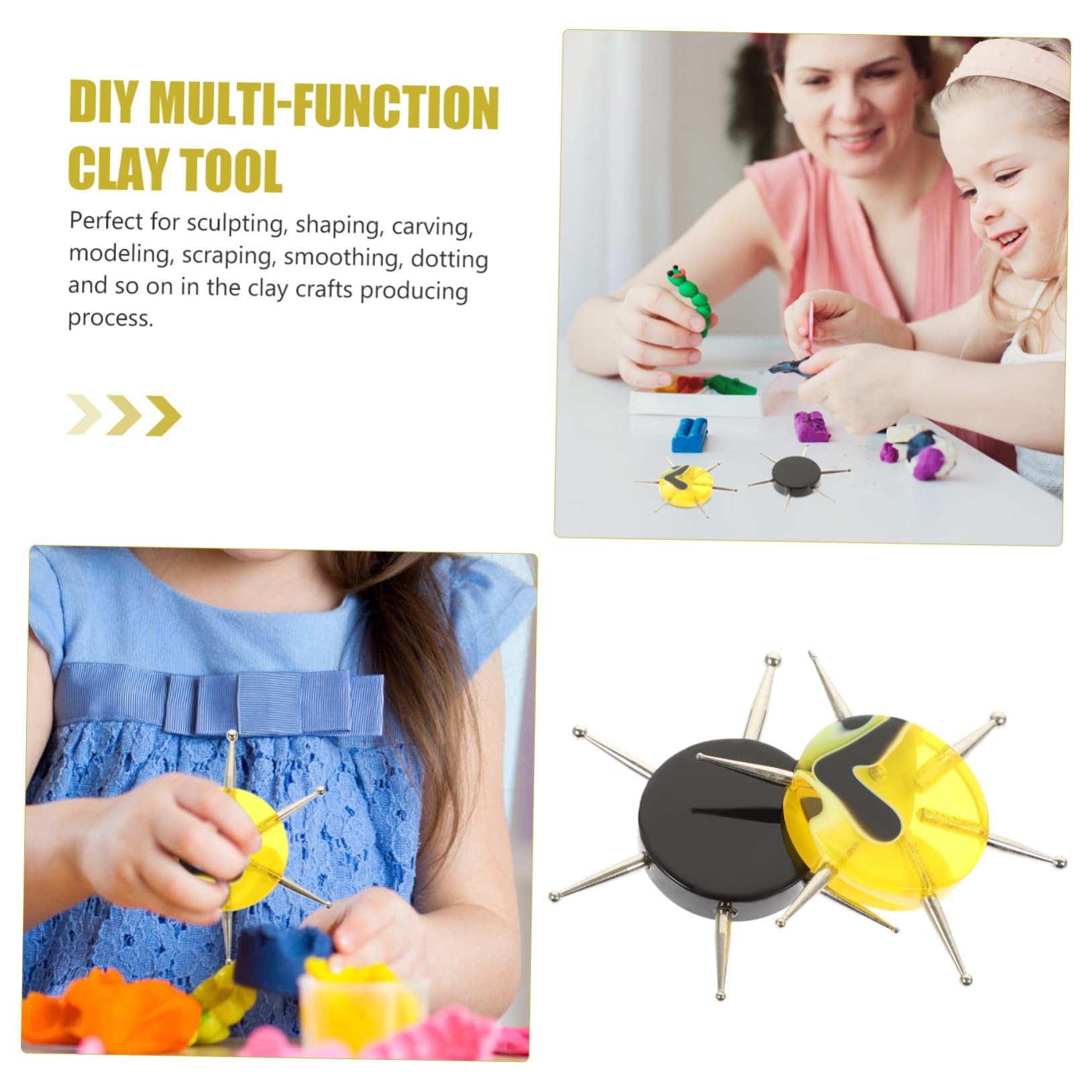 AUTSUPPL Round Nail Art Pen Multi-functional Clay Tools for Pottery Making Perfect for Diy Crafts Embossing