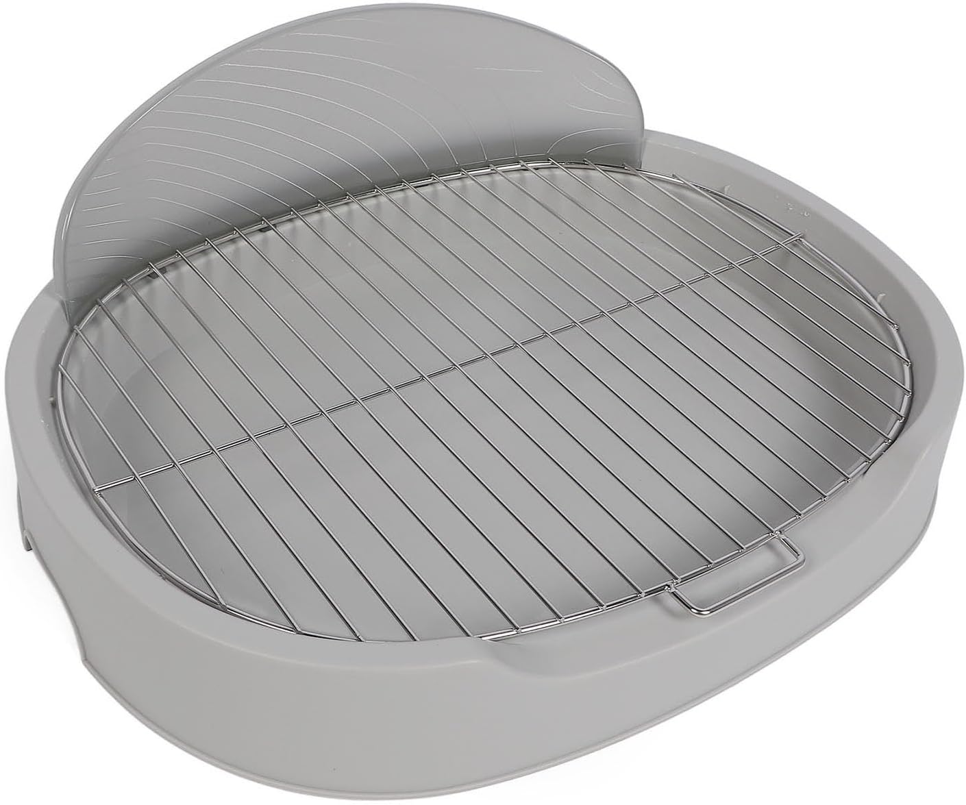 FILFEEL Dog Training Toilet with Guard, Portable Pee Pad Holder for Small and Medium Dogs, Easy Baffle Dog Litter Box (Grey)